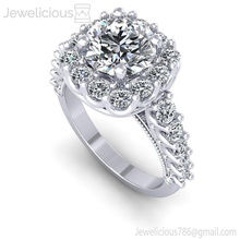jewelicious-1231-ring jóia ouro de prata anel printable diamante jóias casamento o engajamento gem sterling brilhantes da forma moda beleza cad quilate a anéis 3d print model - Mito3D