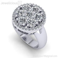 jewelicious-1256-ring joyau or d'argent de l'anneau imprimable le diamant bijoux l'engagement gem bague en anneau mode la livre sterling blanc cad carat beauté les anneaux 3d print model - Mito3D