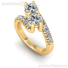 jewelicious-1354-ring jóia ouro de prata anel printable jóias casamento o engajamento platina sterling branco diamante brilhantes da forma moda beleza cad quilate a anéis 3d print model - Mito3D