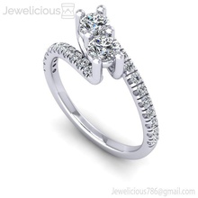 jewelicious-1357-ring jóia platina gem ouro anel de diamante brilhantes printable prata noivado moda beleza sterling luxo brillant o cad quilate a jóias anéis 3d print model - Mito3D