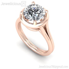 jewelicious-1358-ring mücevher takı altın Gümüş yüzük yazdırılabilir elmas düğün nişan sterling moda güzellik cad karat yüzüğü 3d print model - Mito3D