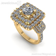 jewelicious 1377 ring joya compromiso Boda blanco diamante anillo brillante joyería imprimible oro plata Moda belleza canalla quilate anillos 3d print model - Mito3D