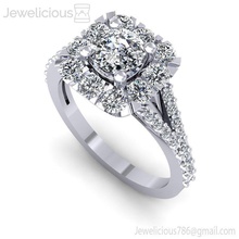 jewelicious-1396-ring jóia gem o engajamento de casamento jóias diamante printable anel prata ouro da forma sterling moda beleza cad quilate a platina anéis 3d print model - Mito3D