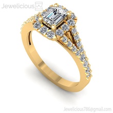 jewelicious 1399 ring smeraldo tagliare fidanzamento squillare in rosa oro gioiello gemma nozze gioielleria diamante stampabile argento moda sterlina bellezza cad caratt anelli 3d print model - Mito3D