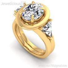 jewelicious-1402-ring jewel engagement wedding jewellery diamond printable ring silver gold fashion beauty brilliant cad carat jewelry rings 3d print model - Mito3D