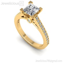 jewelicious-1202-ring mücevher gem nişan düğün elmas yazdırılabilir yüzük Gümüş altın moda sterling güzellik parlak cad karat takı 3d print model - Mito3D