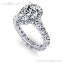 jewelicious-1412-ring mücevher gem nişan düğün elmas yazdırılabilir yüzük Gümüş altın moda sterling parlak güzellik cad karat takı 3d print model - Mito3D