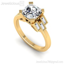 jewelicious-2300-ring mücevher gem nişan düğün elmas yazdırılabilir yüzük Gümüş altın moda sterling parlak güzellik cad karat takı 3d print model - Mito3D
