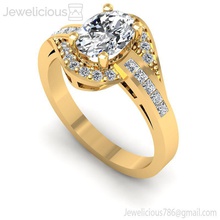 jewelicious-1417-ring mücevher gem nişan düğün elmas yazdırılabilir yüzük Gümüş altın moda parlak güzellik sterling cad karat takı 3d print model - Mito3D