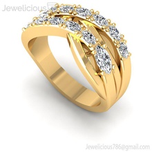 jewelicious-1431-ring mücevher gem nişan düğün yazdırılabilir elmas yüzük Gümüş altın moda sterling güzellik parlak cad karat takı 3d print model - Mito3D