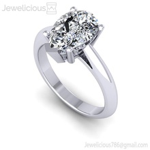 jewelicious-1432-ring mücevher gem nişan elmas yazdırılabilir yüzük Gümüş altın moda düğün sterling güzellik parlak cad karat takı 3d print model - Mito3D