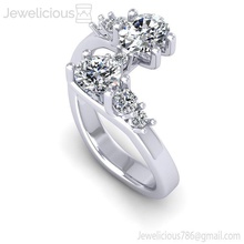 jewelicious-1436-ring la joyería de oro el platino brillante imprimible plata moda y belleza sterling anillo diamante compromiso gem cad carat los anillos 3d print model - Mito3D