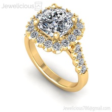 jewelicious-1441-ring jóia jóias gem ouro anel de diamante brilhantes printable prata noivado moda beleza brillant o cad quilate a da forma sterling imprimir anéis 3d print model - Mito3D