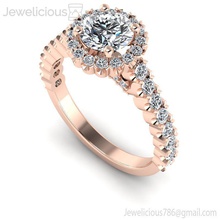 jewelicious-1453-ring jóia jóias gem platina ouro anel de diamante brilhantes printable moda beleza noivado sterling prata brillant o cad quilate a brilhando anéis 3d print model - Mito3D