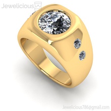 jewelicious-1455-ring joya compromiso brillante de oro el platino gem anillo moda y belleza diamante imprimible la plata cad joyería carat los anillos 3d print model - Mito3D