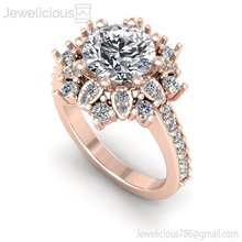 jewelicious-1472-ring jóia gem o engajamento de casamento jóias diamante printable anel ouro prata da forma moda beleza brilhantes cad quilate a anéis 3d print model - Mito3D