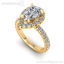 jewelicious-1494-ring joyau bijoux or d'argent de l'anneau le diamant imprimable mariage bague en blanc brillant gem la livre sterling mode beauté anneau cad carat les anneaux 3d print model - Mito3D