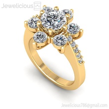 jewelicious-1543-ring mücevher takı altın Gümüş yüzük elmas yazdırılabilir düğün moda beyaz parlak gem sterling güzellik cad karat 3d print model - Mito3D