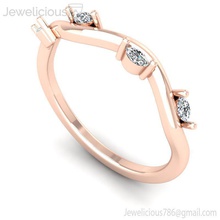jewelicious-1555-ring rose gold diamond ring three stones jewel jewelry silver printable jewellery wedding fashion sterling gem beauty print brilliant cad carat rings 3d print model - Mito3D