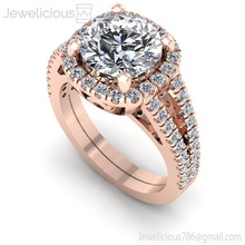 jewelicious-1571-ring mücevher takı altın Gümüş yüzük elmas yazdırılabilir düğün parlak gem moda güzellik cad caart 3d print model - Mito3D