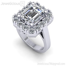 jewelicious 1585 ring smeraldo tagliare fidanzamento squillare in rosa oro gioiello gioielleria argento diamante stampabile nozze platino bianca brillante moda bellezza sterlina cad anelli 3d print model - Mito3D