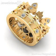 jewelicious-1598-ring mücevher takı altın Gümüş yüzük elmas yazdırılabilir düğün nişan parlak moda sterling gem güzellik cad karat 3d print model - Mito3D