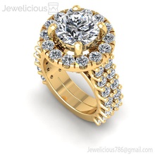 jewelicious-1616-ring joya la joyería de oro plata anillo el diamante imprimible boda compromiso gem brillante sterling moda y belleza cad carat los anillos 3d print model - Mito3D