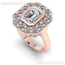 jewelicious-1617-ring joya la joyería de oro plata anillo el diamante imprimible boda compromiso gem brillante moda y belleza cad carat sterling los anillos 3d print model - Mito3D