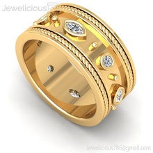 jewelicious-1618-ring Juwel Schmuck gold Silber ring diamond bedruckbar ist Hochzeit engagement gem sterling drucken Mode-Schönheit genial Diamant-ring cad Karat Mode Armbänder 3d print model - Mito3D