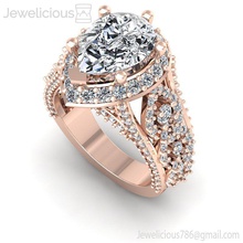 jewelicious 1640 ring diamante aréola noivado anel ouro jóia joalheria prata imprimível jóias casamento moda esterlina beleza impressão platina branco brilhante gema argolas 3d print model - Mito3D