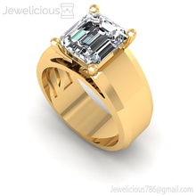 jewelicious 1642 ring smaragd schnitt engagement ring rose gold juwel schmuck silber diamant druckbar hochzeit mode sterling brillant cad karat ringe 3d print model - Mito3D