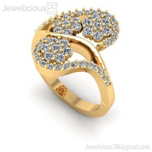 jewelicious-1643-ring jóia jóias ouro de prata anel diamante printable casamento da forma sterling moda beleza brilhantes gem o cad quilate a anéis 3d print model - Mito3D