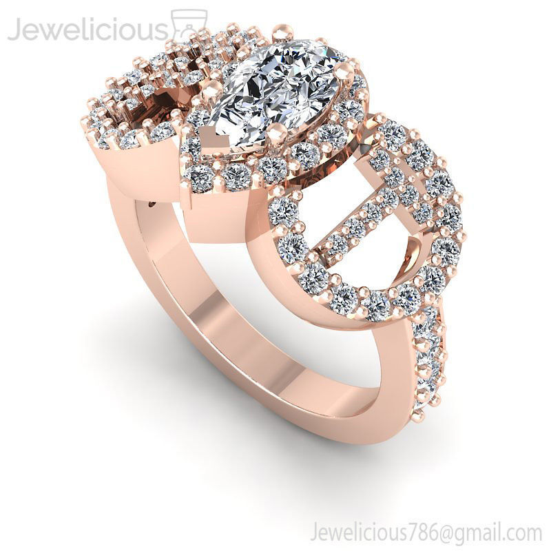 jewelicious-1646-ring gioiello gioielli oro argento anello diamante stampabile matrimonio di fidanzamento d'oro moda la sterlina bianco diamanti disco platino e bellezza gemma cad carati anelli 3D print model - Mito3D