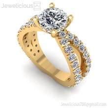 jewelicious-1302-ring takı gem mücevher yazdırılabilir Gümüş yuvarlak altın parlayan platin lüks yüzük moda sterling elmas parlak güzellik nişan yüzüğü cad karat 3d print model - Mito3D