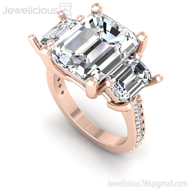 jewelicious-1655-ring jewel jewelry gold silver ring diamond printable jewellery wedding engagement fashion platinum brilliant gem beauty cad carat rings 3D print model - Mito3D