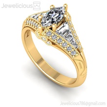 jewelicious-1660-ring jewel jewelry gold silver ring diamond printable jewellery wedding engagement fashion brilliant beauty cad carat rings 3d print model - Mito3D