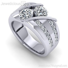 jewelicious 1833 ring joya oro plata anillo diamante imprimible joyería compromiso moda libra esterlina brillante belleza canalla quilate anillos 3d print model - Mito3D