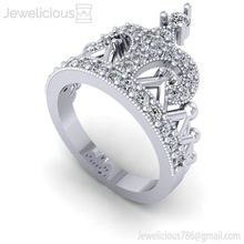 jewelicious-1848-ring Juwel gold Silber ring diamond bedruckbar ist Schmuck Hochzeit engagement Diamant-ring Mode-ring Mode-Schönheit gold-ring cad Karat brillant Ringe 3d print model - Mito3D