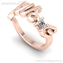 joya 1857 anillo joyería oro diamante brillante compromiso Boda imprimible Moda belleza plata libra esterlina canalla quilate anillos 3d print model - Mito3D