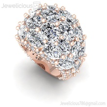 joya 1860 anillo oro plata diamante imprimible joyería Moda libra esterlina compromiso belleza Boda brillante canalla quilate anillos 3d print model - Mito3D
