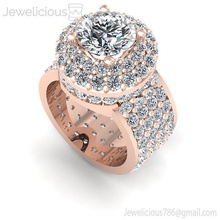 joia anel 1861 joalheria gema imprimível prata platina diamante moda esterlina brilhante noivado beleza luxo ouro cafajeste 3d print model - Mito3D