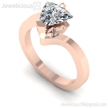 joya anillo 1862 brillante compromiso Boda joyería imprimible diamante plata oro Moda belleza libra esterlina canalla quilate anillos 3d print model - Mito3D
