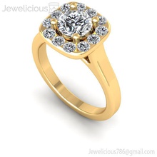 joya anillo 1864 oro diamante brillante compromiso Boda Moda belleza libra esterlina joyería imprimible plata canalla quilate anillos 3d print model - Mito3D