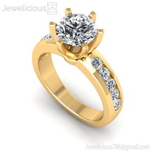 joya anillo 1867 joyería plata compromiso quilate brillante platino oro Moda diamante libra esterlina imprimible belleza canalla anillos 3d print model - Mito3D
