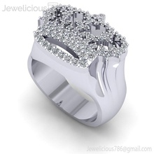 jewelicious-1876-ring mücevher gem nişan düğün elmas yazdırılabilir yüzük Gümüş altın moda güzellik parlak cad karat takı 3d print model - Mito3D