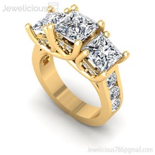 jewelicious-1883-ring mücevher gem nişan düğün elmas yazdırılabilir yüzük Gümüş altın moda güzellik parlak cad karat takı 3d print model - Mito3D