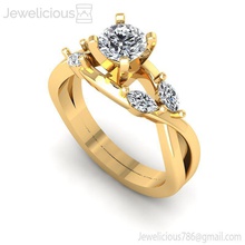 jewelicious-1893-ring mücevher gem nişan düğün elmas yazdırılabilir yüzük Gümüş altın moda güzellik parlak cad karat takı 3d print model - Mito3D