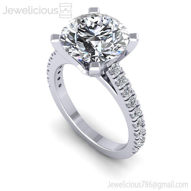 jewelicious 1915 ring diamante compromiso anillo joya boda imprimible plata oro moda joyería libra esterlina belleza brillante canalla quilate anillos 3D print model - Mito3D