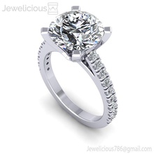 jewelicious 1915 ring diamante fidanzamento squillare gioiello gemma nozze stampabile argento oro moda gioielleria sterlina bellezza brillante cad carati anelli 3d print model - Mito3D