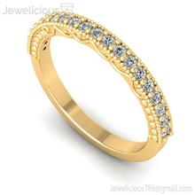 jewelicious 1920 ring gül altın düğün grup elmaslar mücevher nişan elmas yazdırılabilir yüzük gümüş moda güzellik parlak cad kırat takı yüzükler 3d print model - Mito3D